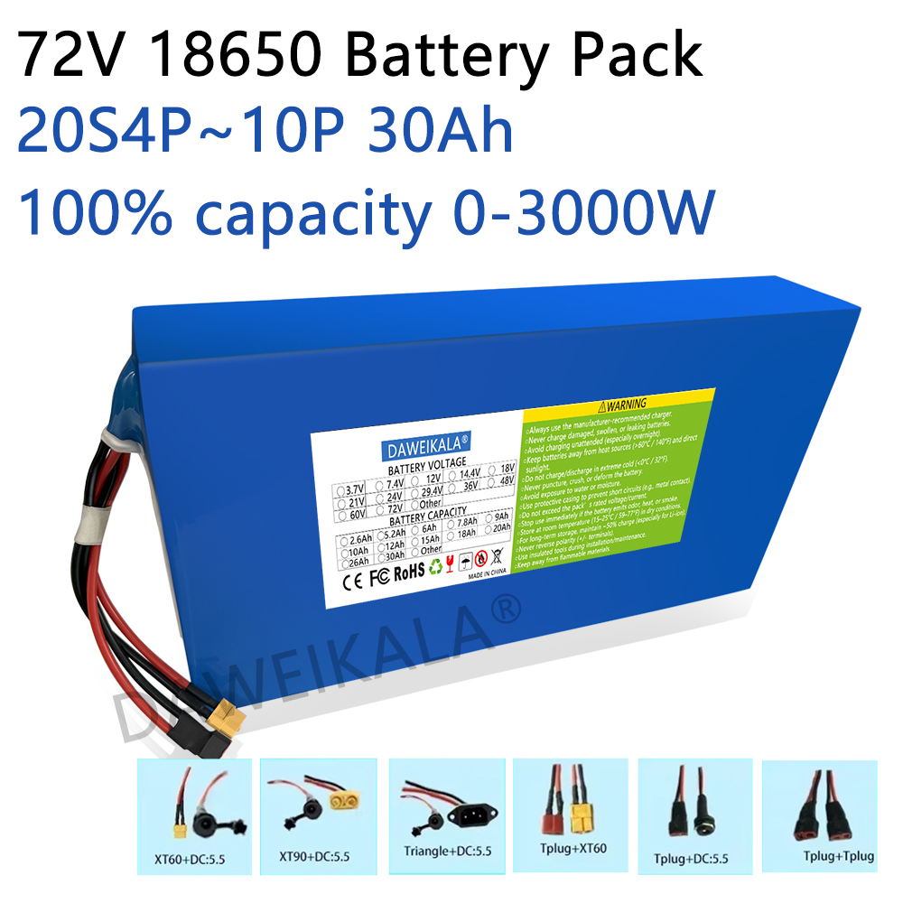 Electric Bicycle Battery 72V 30Ah - جديد 72 فولت 12Ah-30Ah 18650 بطارية