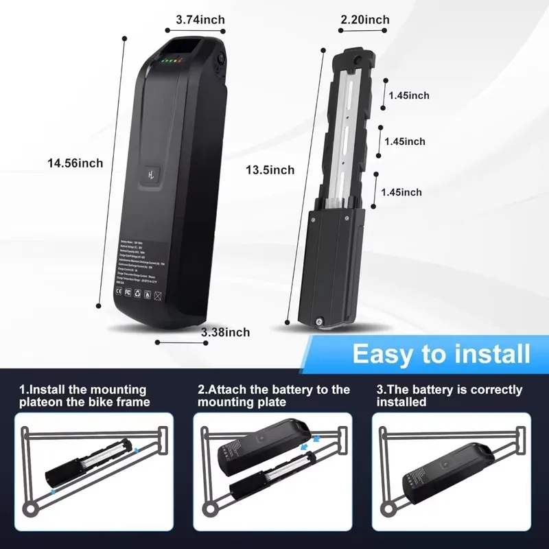 بطارية دراجة كهربائية هايلونج  - مراجعة Ebike Battery 48V 20Ah Hailong وسعره