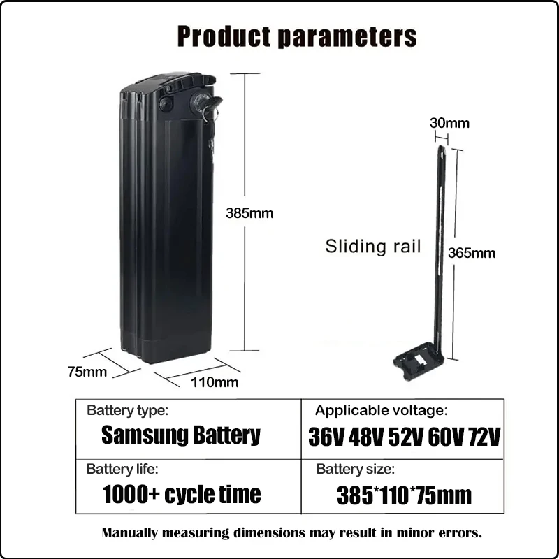 36v48v52v 60 فولت 72 فولت Bafa - مراجعة Electric Bicycle Battery 72V 30Ah وسعره
