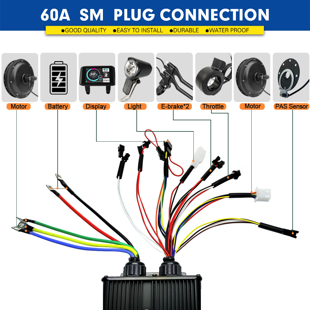 2000 واط-5000 واط 48 فولت-72 ف - مراجعة Sine Wave Controller 48V 72V 80A وسعره