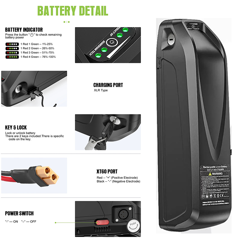 بطارية دراجة كهربائية 36 فولت  - مراجعة Ebike Battery 48V 20Ah Hailong وسعره